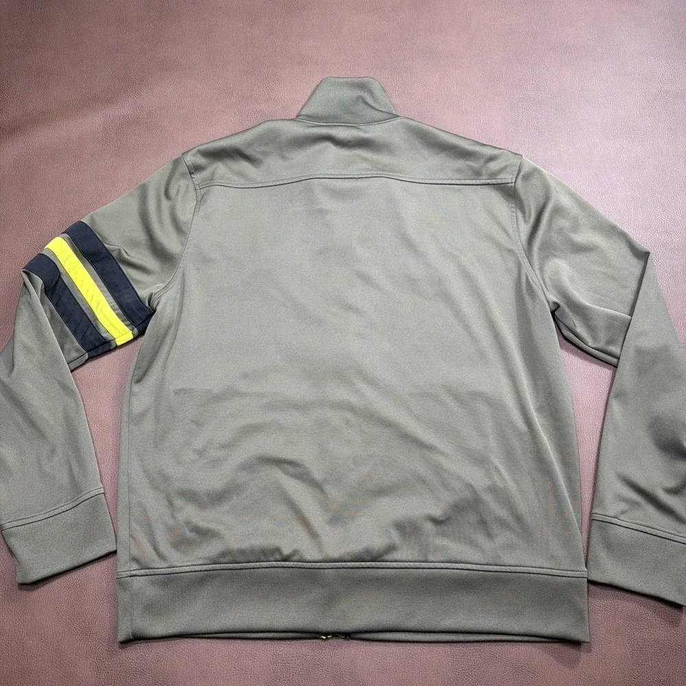 Vintage Y2K Express Men's Jacket Track Warm Up Lions Crest Logo XL Green 00s VTG